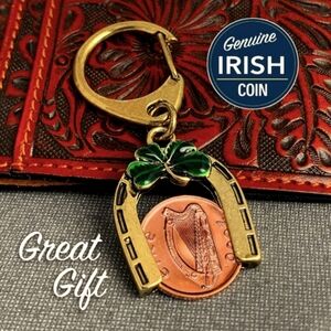 American Coin Treasures Horseshoe Lotto Scratcher, Irish Penny Coin Keychain